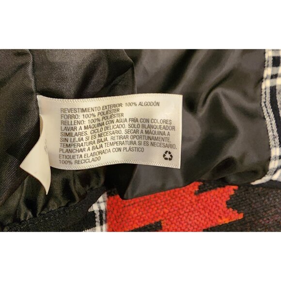 A New Day Black & White Plaid Puffer Vest With Front Pockets & Zipper Closure XL - Picture 7 of 13